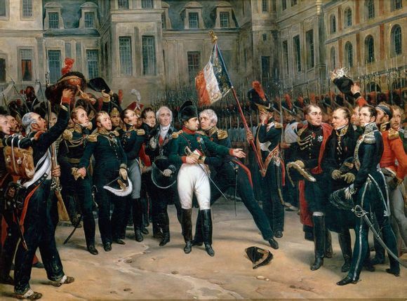 拿破崙被流放前同自己的近衛軍告別