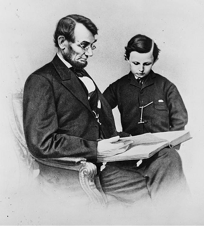 林肯和他的兒子托馬斯·林肯二世（其暱稱為塔德）